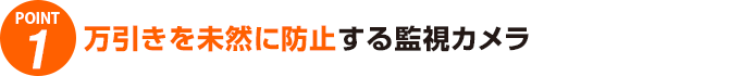 万引きを未然に防止する監視カメラ