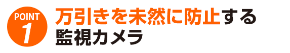 万引きを未然に防止する監視カメラ